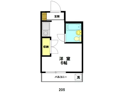 ピュアコーポヤマザキ(ワンルーム/3階)の間取り写真