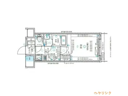 ディアレイシャス名古屋太閤通II(1K/6階)の間取り写真
