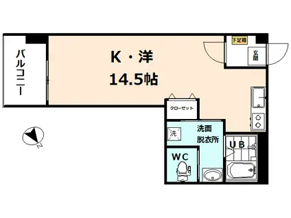 森山電機ビル(ワンルーム/8階)の間取り写真
