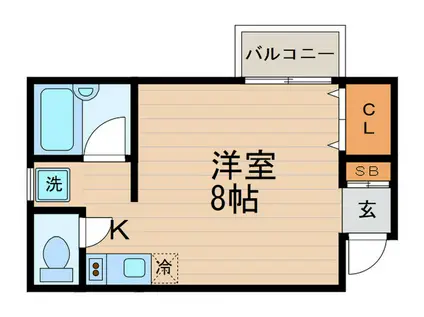 サバランライト大森(ワンルーム/2階)の間取り写真