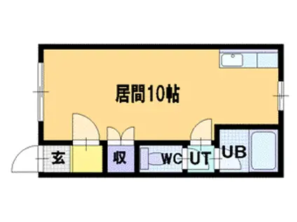 厚別中央クラブハウス(ワンルーム/2階)の間取り写真