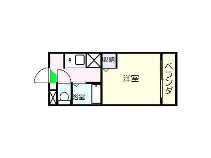 ミルキーウェイ(1K/2階)の間取り写真