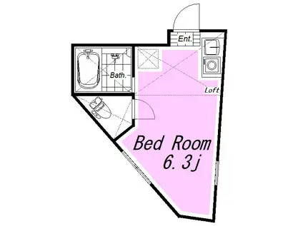 ユナイト田浦ブレストン(ワンルーム/2階)の間取り写真