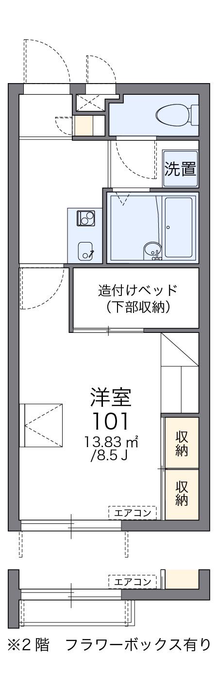 宇茂佐マンション(1K/1階)の間取り写真