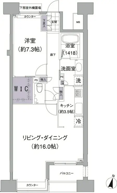 アビティ目黒 6階階 間取り