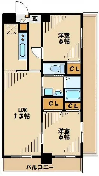プレジール南大沢 3階階 間取り