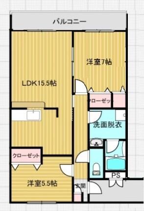 ハイムファンタス(2LDK/1階)の間取り写真