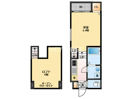 MODERAN PALAZZO西諫早駅(1SK/1階)の間取り写真