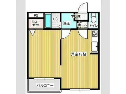 パールヒルズ(ワンルーム/1階)の間取り写真