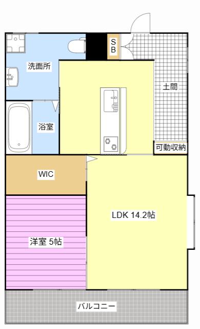 ライフコア(1LDK/2階)の間取り写真