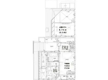 THELOFT(2K/4階)の間取り写真