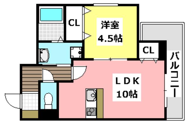 LIEN LE REVE(1LDK/6階)の間取り写真