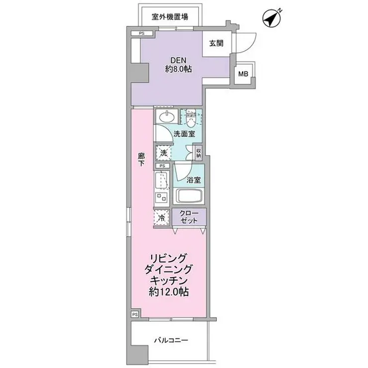 アリーム稲毛海岸 4階階 間取り