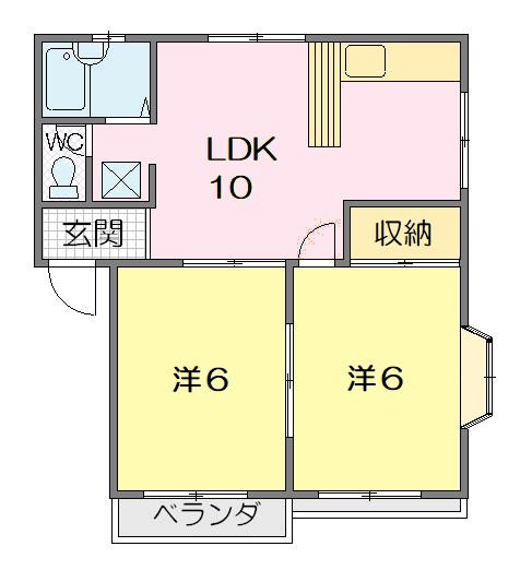 シャーウッドMI(2LDK/2階)の間取り写真