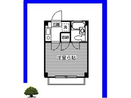 パークハイツ(1K/2階)の間取り写真