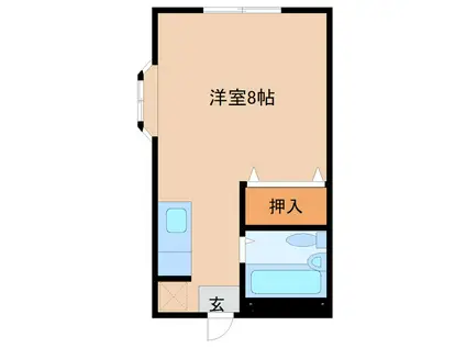 エステートピア藤(ワンルーム/2階)の間取り写真