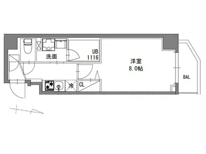 S-RESIDENCE東陽町FELIZ(1K/5階)の間取り写真