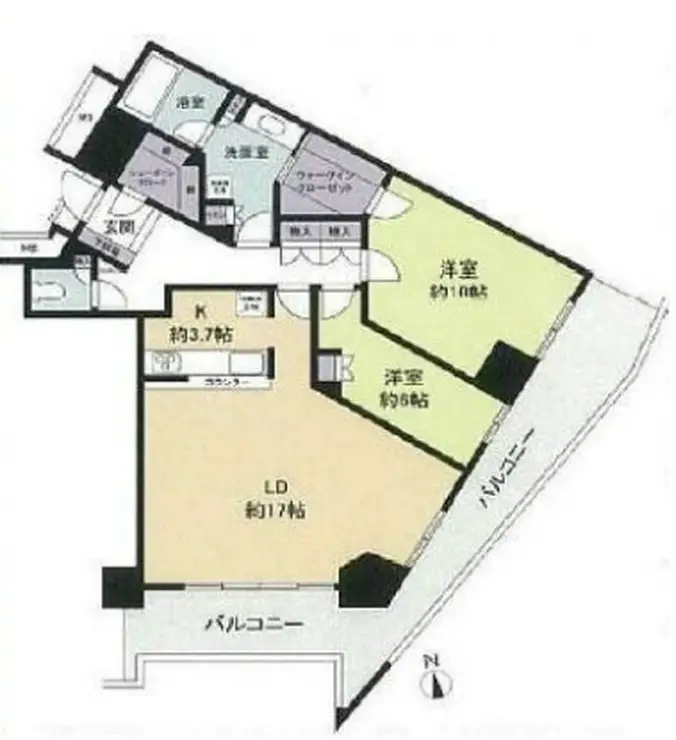 キャピタルマークタワー 35階階 間取り