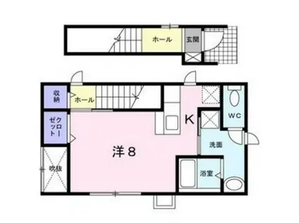 いわて銀河鉄道線 盛岡駅 徒歩23分 2階建 築16年(1K/2階)の間取り写真