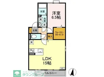 フォレストヴィラ(1LDK/2階)の間取り写真