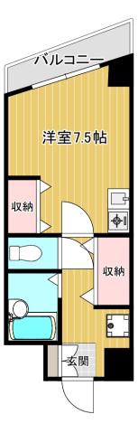 橋本ビル(1K/1階)の間取り写真