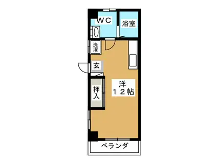 佐藤マンション(ワンルーム/1階)の間取り写真