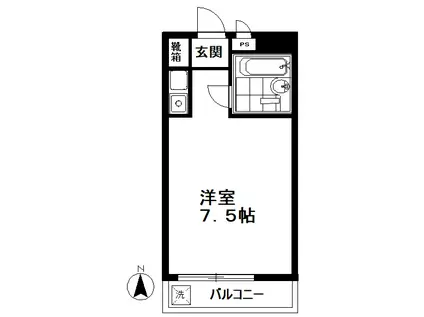 駒込K&M(ワンルーム/4階)の間取り写真