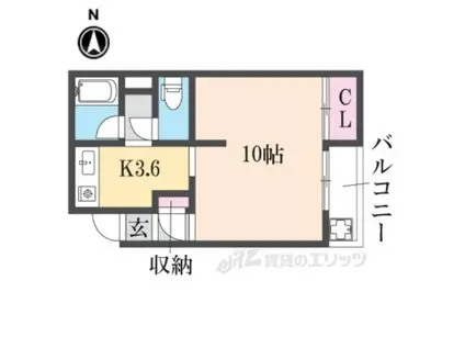 ナッシュエイ86(1K/4階)の間取り写真