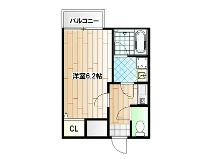 ジュネスGREEN LEAF(1K/1階)の間取り写真