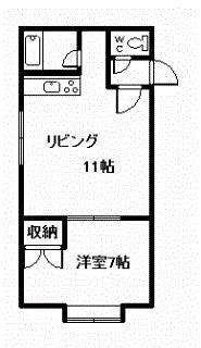メゾンドKEI(1DK/1階)の間取り写真