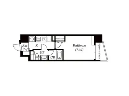 プラチナレジデンス(1K/7階)の間取り写真