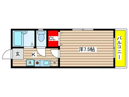 コンフォーレ日吉III(1K/2階)の間取り写真