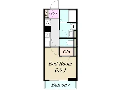 ロイジェント高島平(1K/2階)の間取り写真