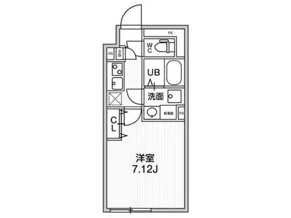 オルタナ早稲田(1K/2階)の間取り写真