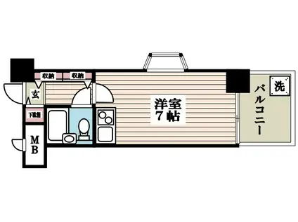 新宿御苑ダイカンプラザ(ワンルーム/3階)の間取り写真