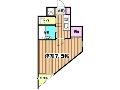 サン・オカベ・8(1K/3階)の間取り写真