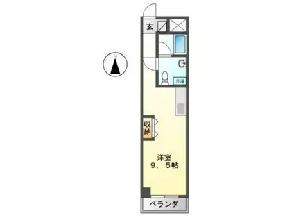 ヴェルドミール志賀(ワンルーム/3階)の間取り写真