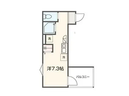 MELLAS矢川IV(ワンルーム/3階)の間取り写真