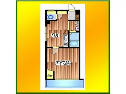 プロスペリテ(1DK/3階)の間取り写真