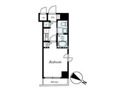 グリフィン横浜・ベイブリーズ(1K/10階)の間取り写真