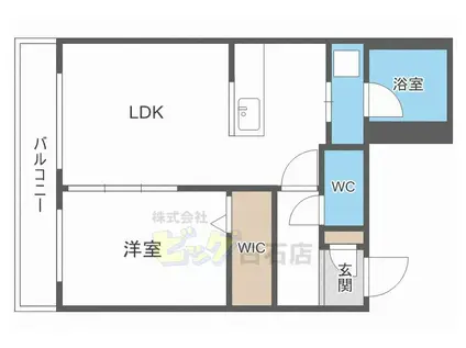 フライングホース1-6(1LDK/2階)の間取り写真