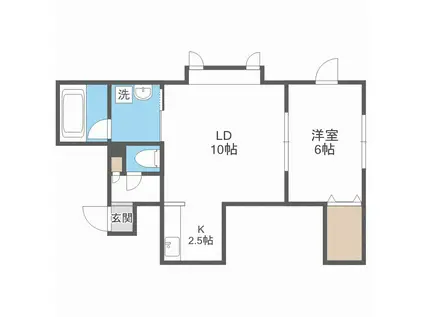 カーサトリーム(1LDK/3階)の間取り写真