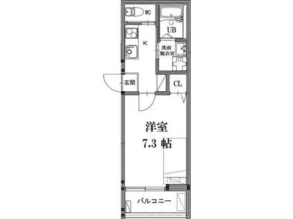 エスクード凪(1K/2階)の間取り写真