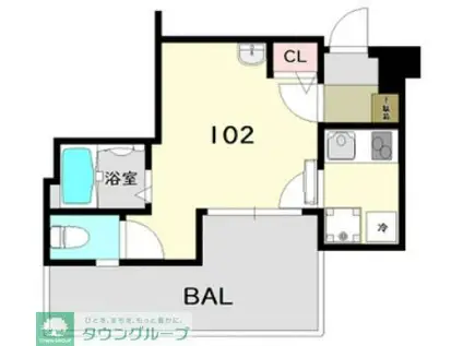 ギャロップ常盤台(1K/3階)の間取り写真