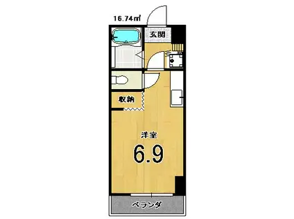 パレスサイドホームズ(ワンルーム/5階)の間取り写真