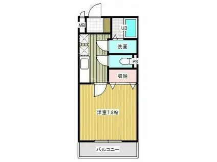 ルミエール(1K/1階)の間取り写真