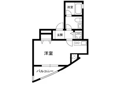 プラティーク夏目坂(ワンルーム/2階)の間取り写真