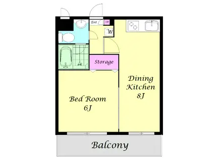 グランフルール(1DK/1階)の間取り写真