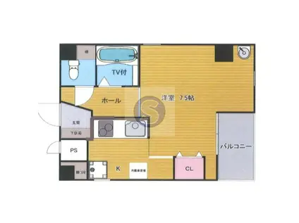 アロンディール本庄東(ワンルーム/8階)の間取り写真