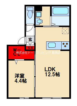 ラ・ルーチェ(1LDK/1階)の間取り写真